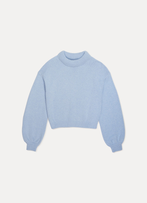 Miranda Coil Neck Sweater in dusty blue

