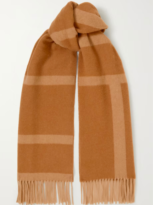 TOTÊME Fringed wool scarf