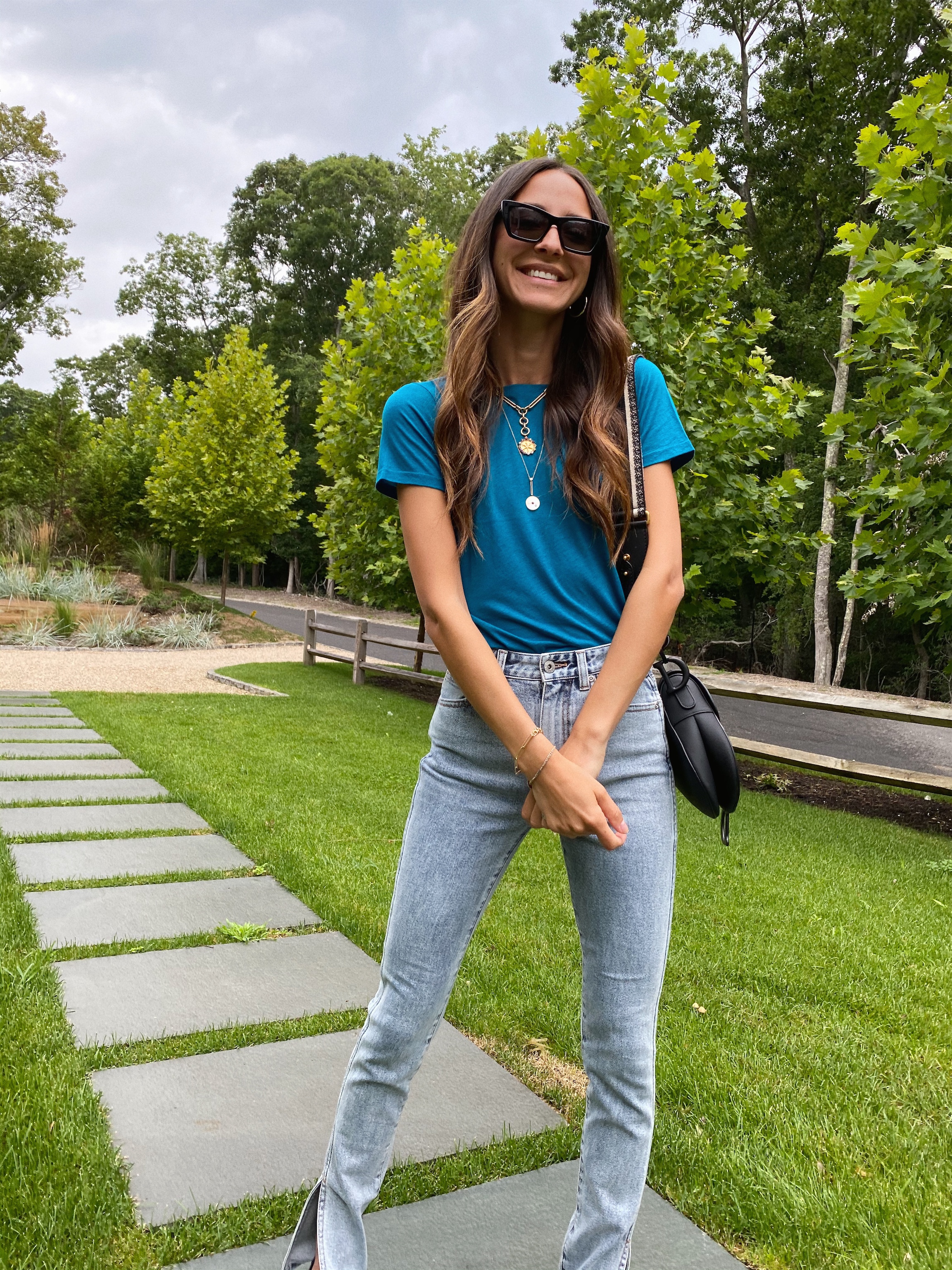 something navy jeans