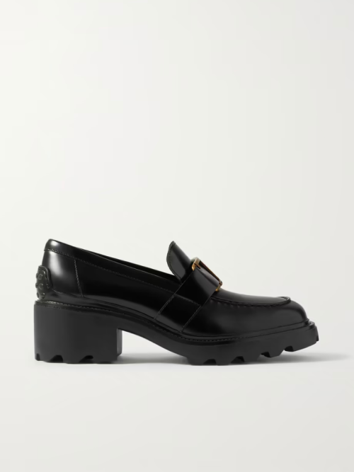 TOD'S Embellished leather loafers