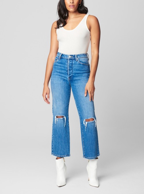 BLANKNYC Baxter Distressed Super High-Rise Jean in Whirlwind