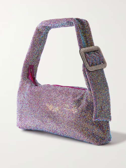 BENEDETTA BRUZZICHES Pina Bausch crystal-embellished satin shoulder bag