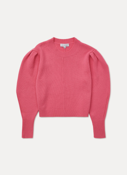 Minnie Puff Sleeve Sweater in pink
