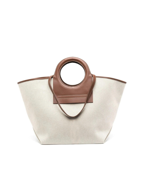 HEREU
Cala small canvas and leather tote bag