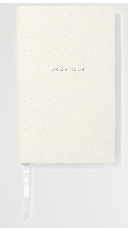 SMYTHSON White Panama Bride To Be Textured-Leather Notebook