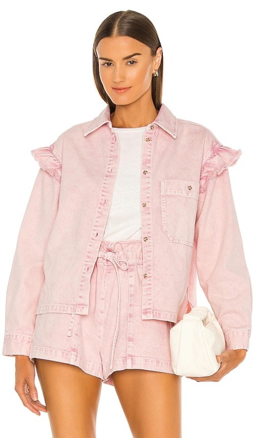SOMETHING NAVY
Pink Magnolia Shirt Jacket