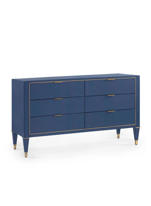 BUNGALOW 5 Hunter Extra Large 6-Drawer Dresser in Navy