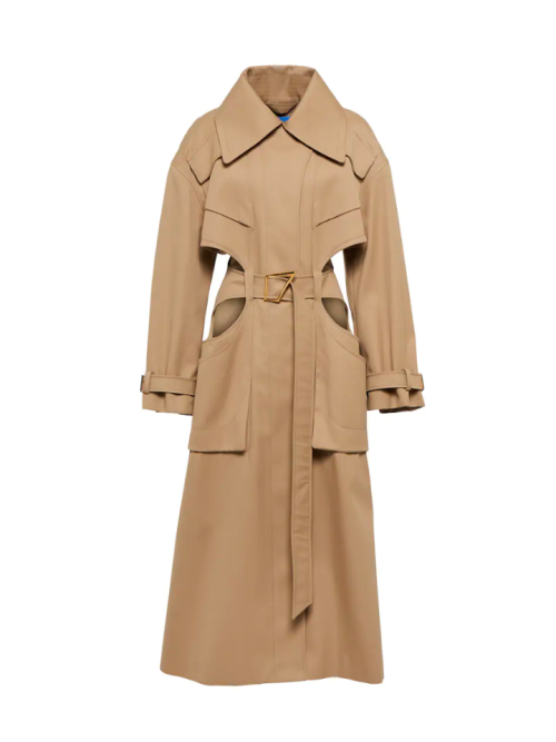 MUGLER Cutout belted trench coat