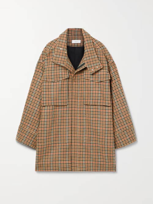 A.L.C. Micah oversized houndstooth wool-blend coat
