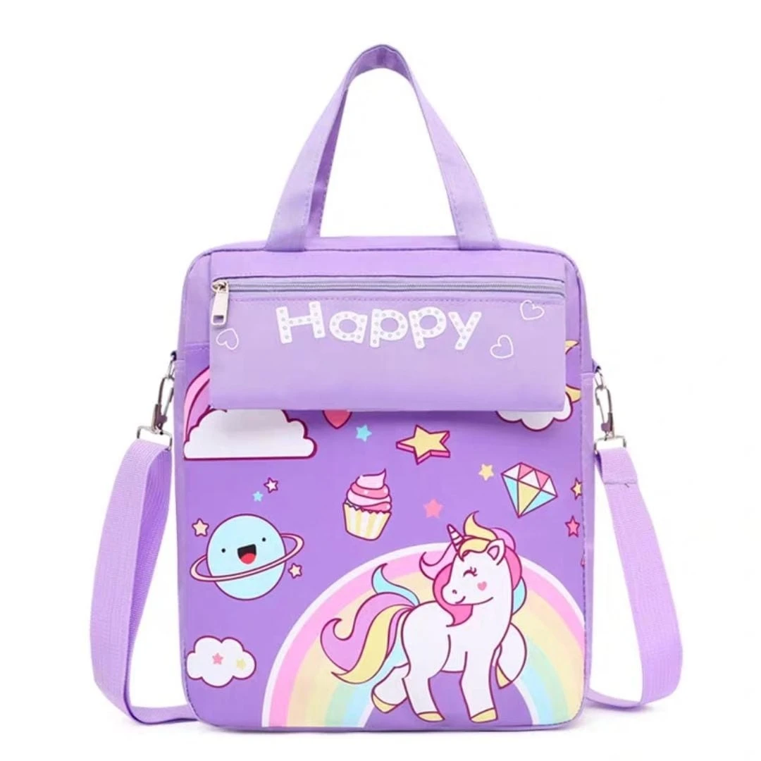 Unicorn school Bag-12 cm width-Color Purple
