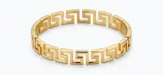 ✨ Elegant Versace-Inspired Geometric Bangle - Gold Plated, Greek Key Design | Jewellery for Women