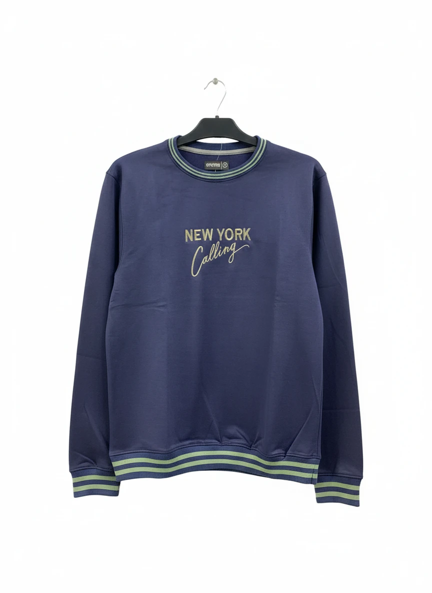 Men's "New York Calling" Navy Crewneck Sweatshirt | Retro Athletic Fit