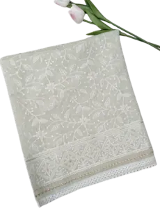 Elegant Embroidery Shawl - Light Parrot Green, Traditional Design, Versatile Women's Clothing 🦚 | Pakistani Fashion