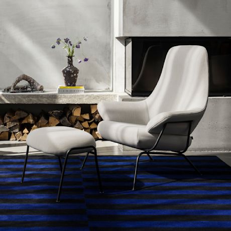 Hai Lounge Chair + Ottoman, Shell