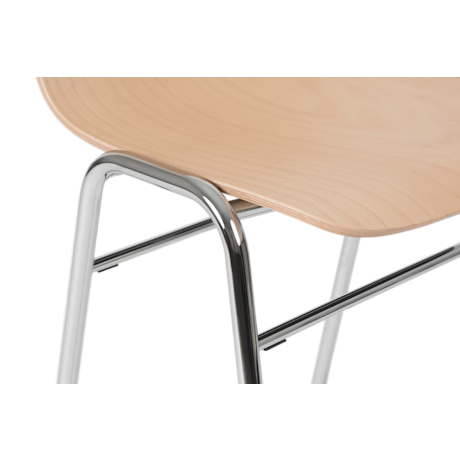 Touchwood Bar Chair, Beech / Chrome