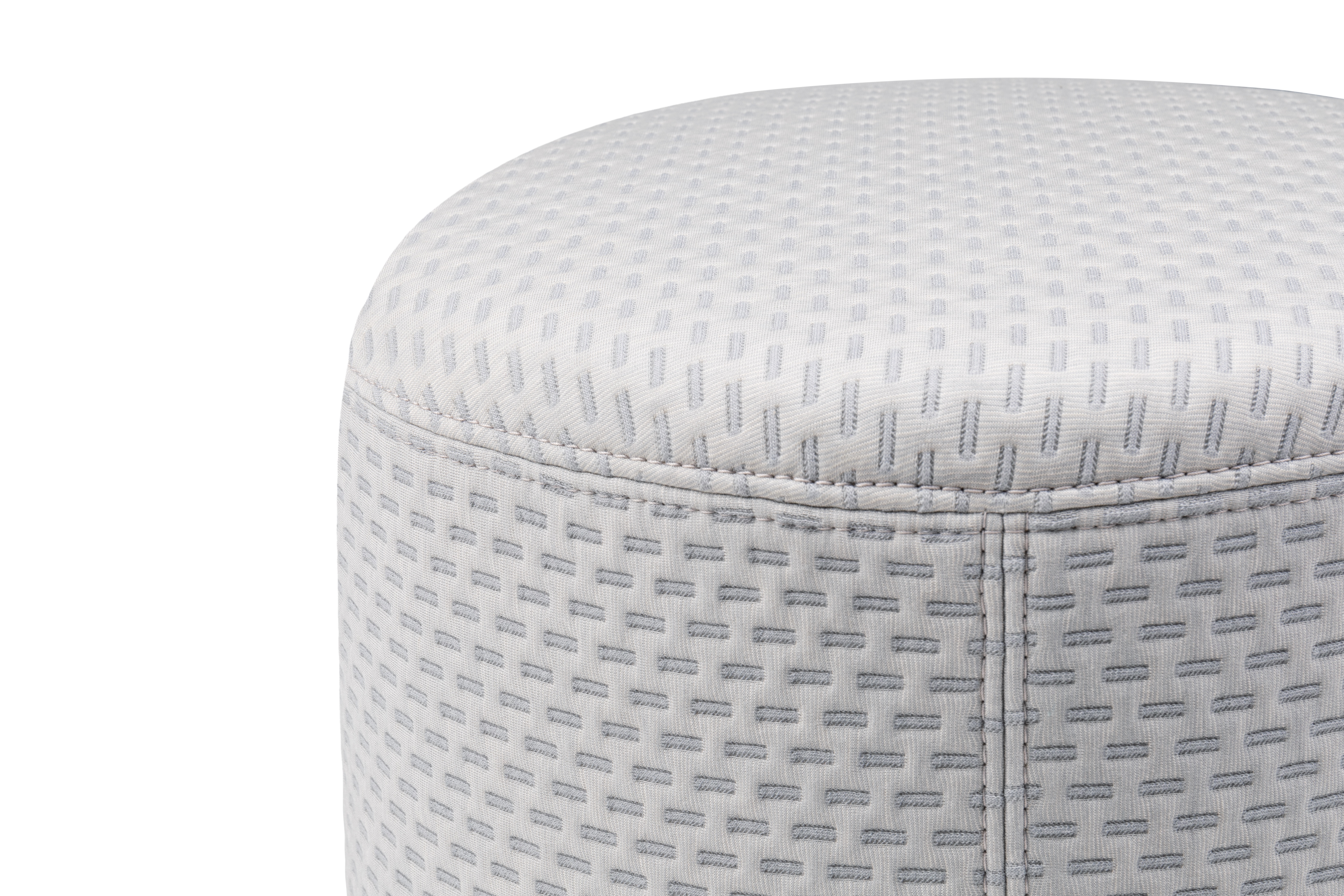 Grey and deals white pouf ottoman