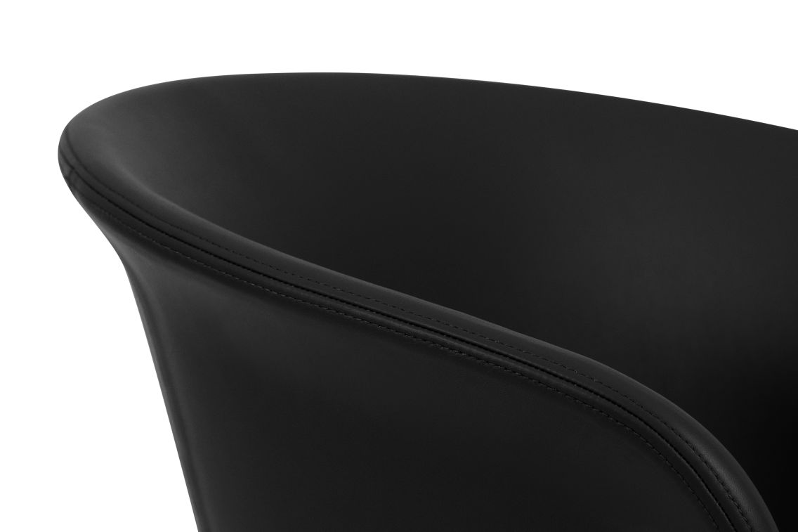 Kendo Swivel Chair 4-star Return, Black Leather / Polished (UK), Art. no. 20523 (image 5)