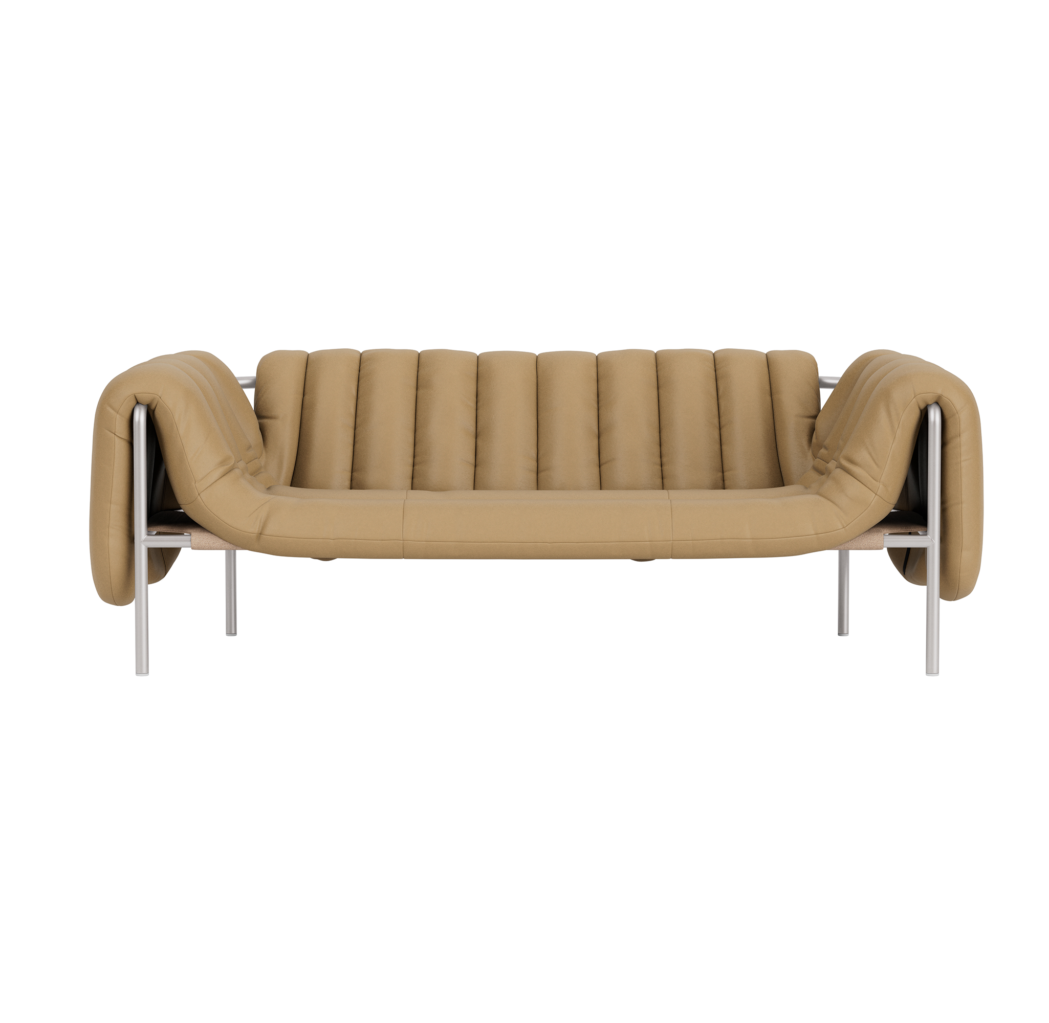 Puffy 2.5-seater Sofa, Elmosoft Leather 03009 / Stainless, Art. no. 96015 (image 2)