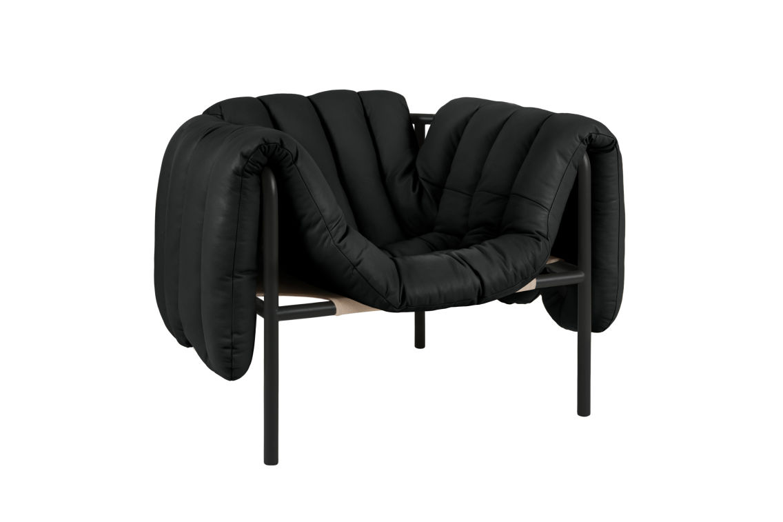 Puffy Lounge Chair, Black Leather / Black Grey, Art. no. 20259 (image 2)