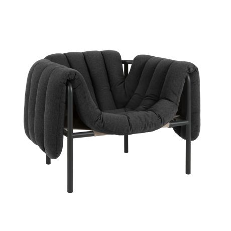 Puffy Lounge Chair, Anthracite / Black Grey