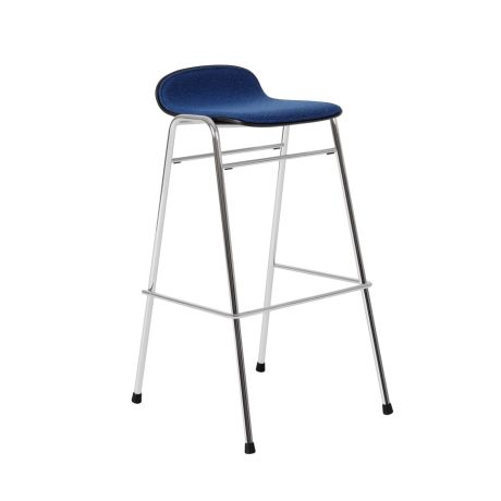 Touchwood Bar Stool, Cobalt / Chrome