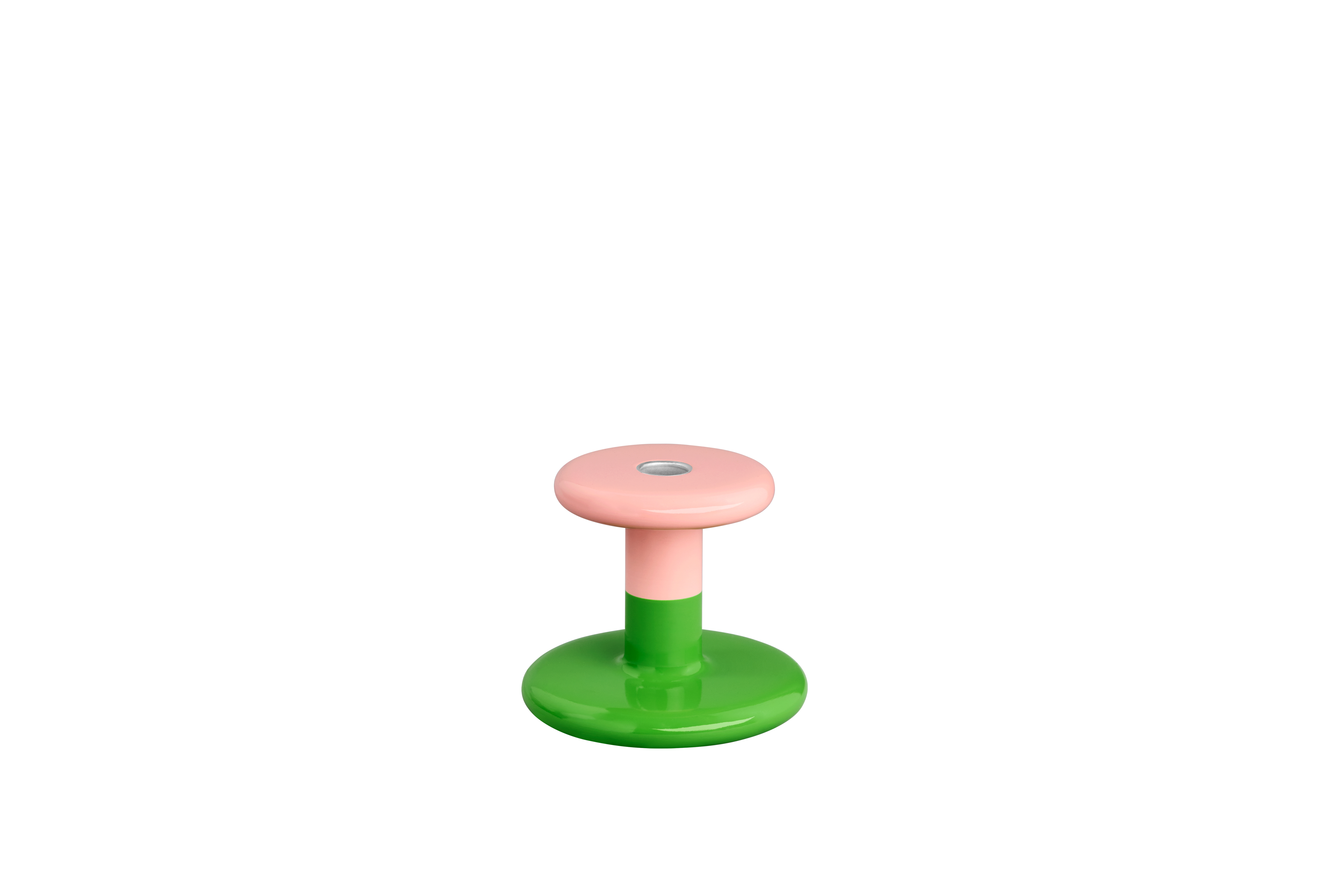 Pesa Candle Holder Low, Pink / Green, Art. no. 31023 (image 1)