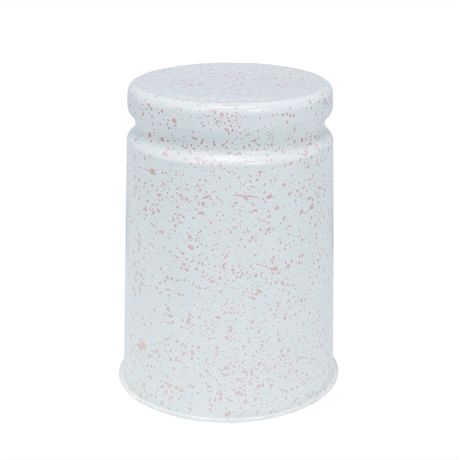 Last Stool, White / Pink Splatter