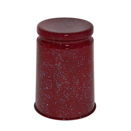 Last Stool, Burgundy / Sky Blue Splatter