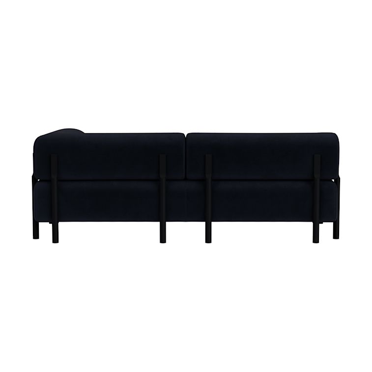 Palo 2-seater Sofa Chaise Right, Velluto Coex VL30/Black, Art. no. 31875 (image 3)