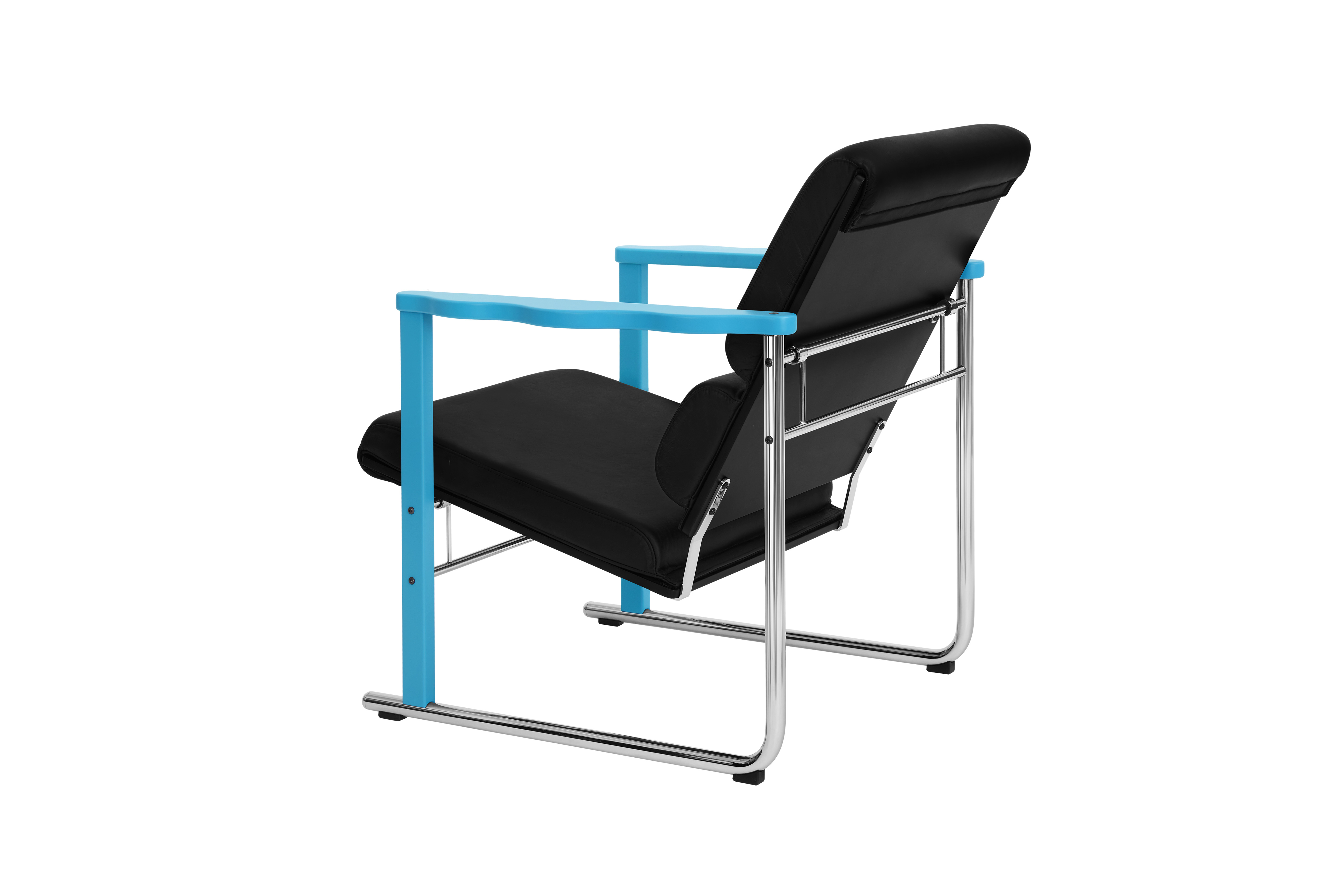 Experiment Lounge Chair, 502 / Blue / Black Leather (UK), Art. no. 31551 (image 4)