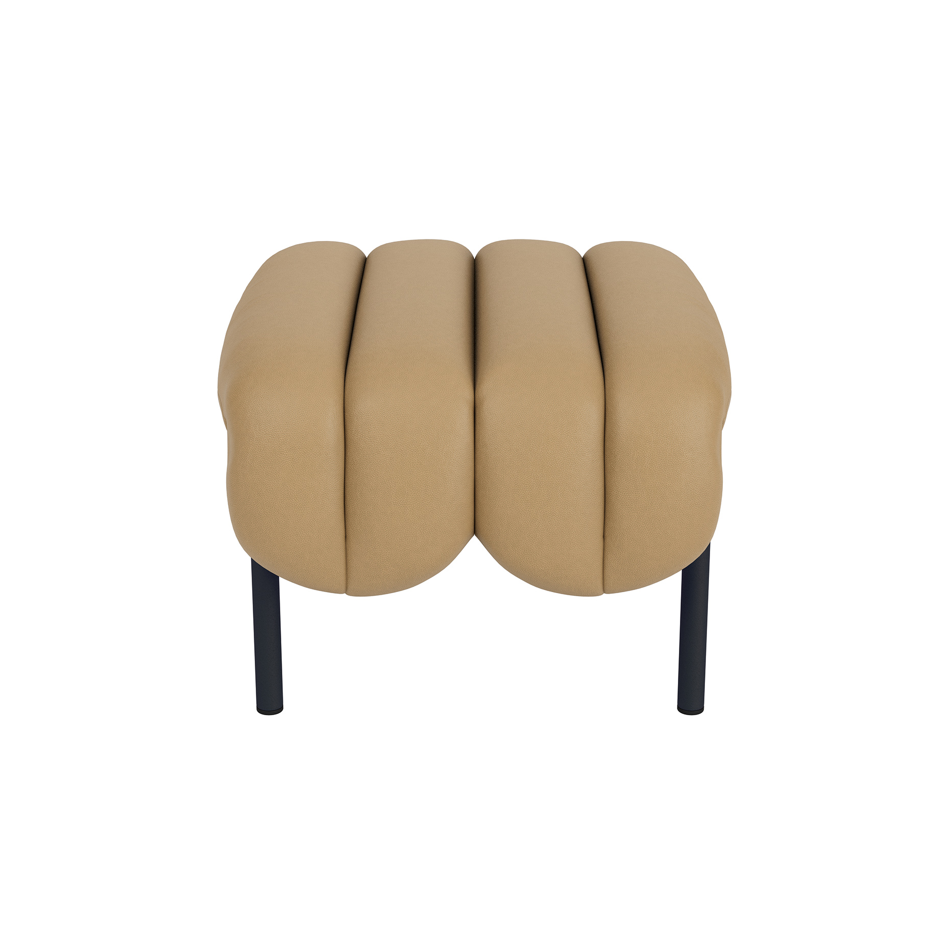 Puffy Ottoman, Elmosoft Leather 03009 / Black Grey, Art. no. 90161 (image 3)