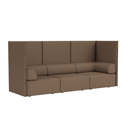 Palo Block 3-seater Sofa High Back with Armrests, Autumn 361