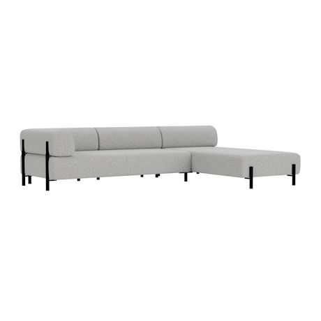 Palo Corner Sofa Right, Storr 612/Black (UK)