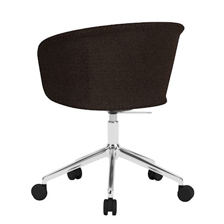 Kendo Swivel Chair 5-star Castors, Rosewood / Polished