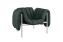 Puffy Lounge Chair, Dark Green Leather / Stainless, Art. no. 20486 (image 1)