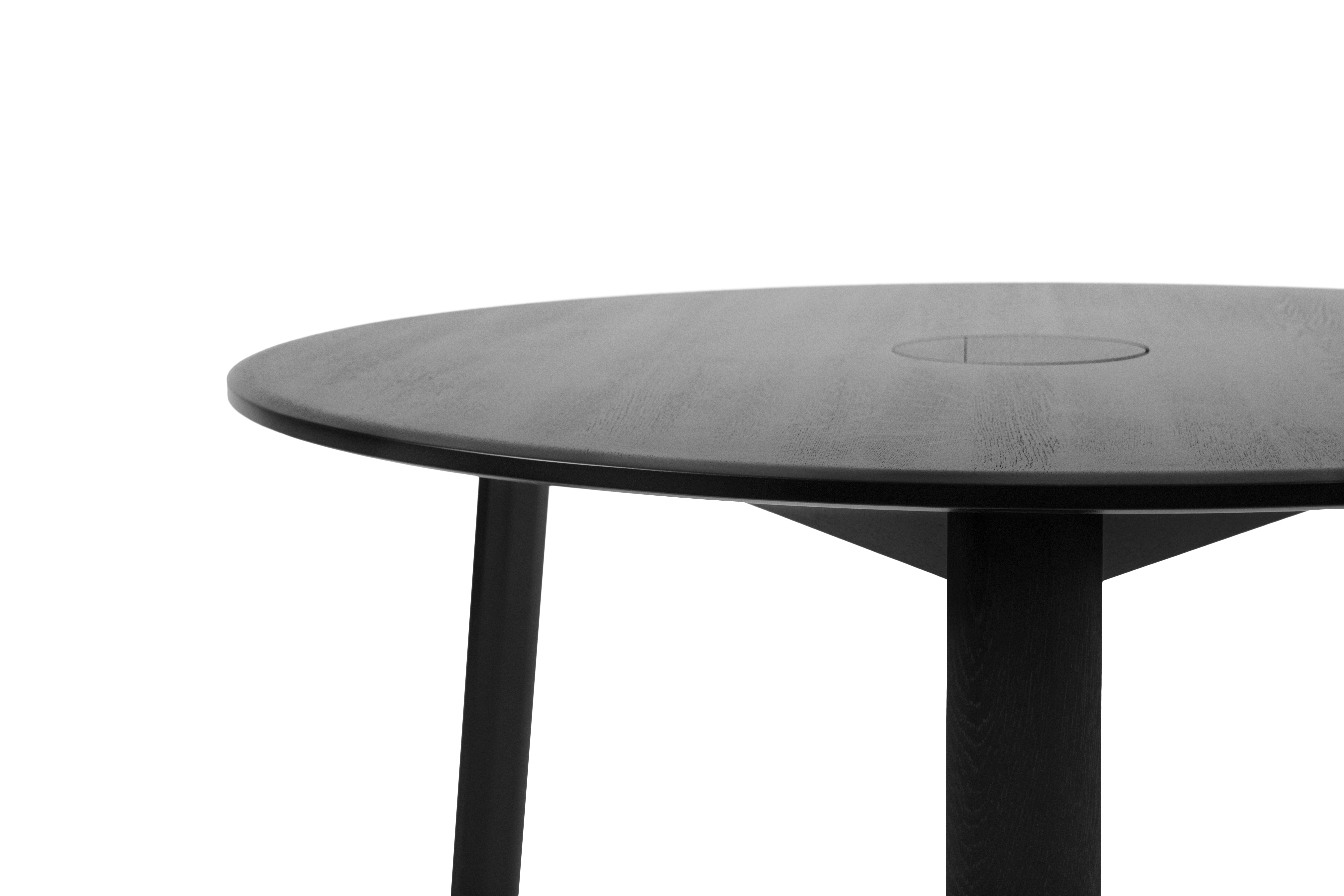 Alle Table Round Table 150 cm / 59 in Media, Black Oak, Art. no. 30331 (image 5)