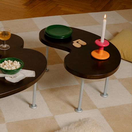 Worm Coffee Table Small, Brown/Steel