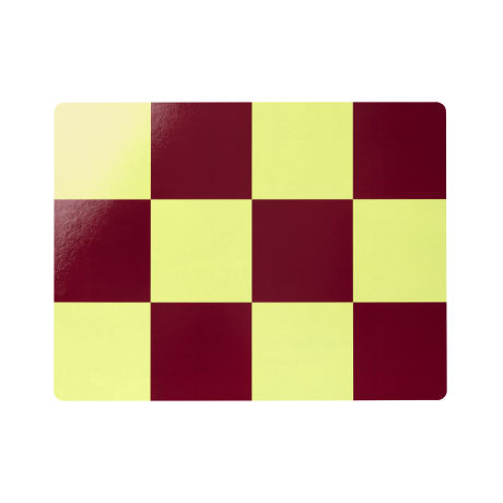 Check Placemat (Set of 2), Butter / Burgundy