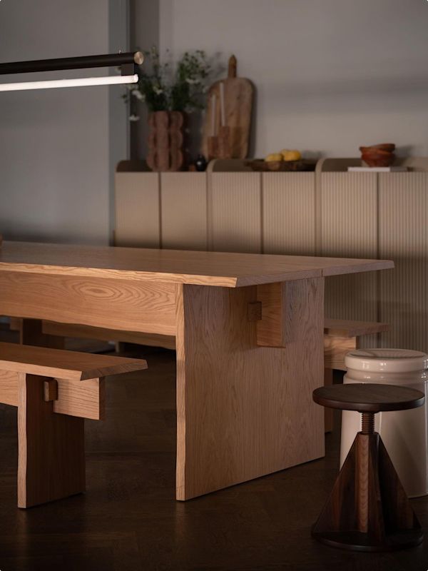 Bhakoot Matching Table Bookmatch Table 275 cm / 108.3 in, Walnut — Hem