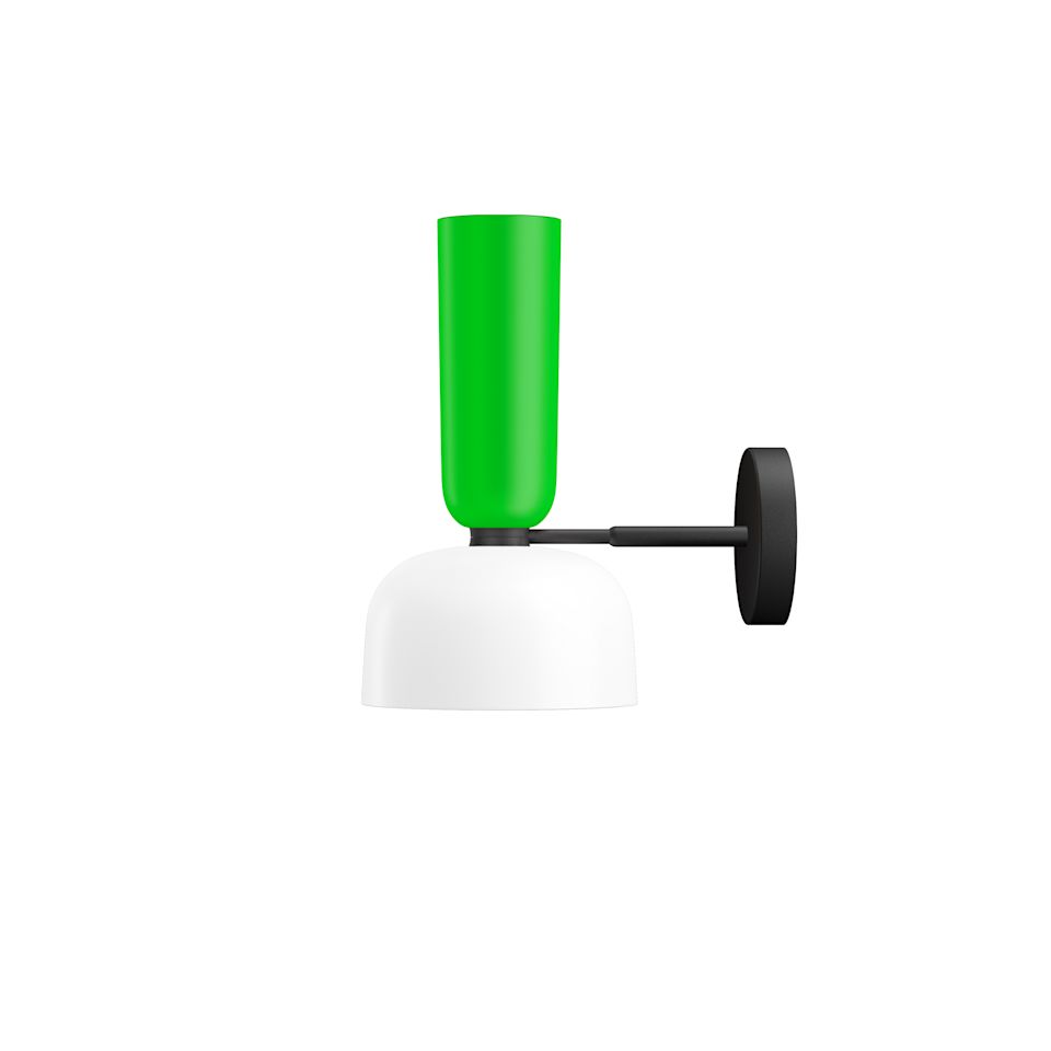 Alphabeta Wall Light, Luminous Green / White by Hem
