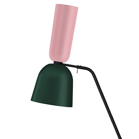 Alphabeta Floor Lamp, Light Pink / Black Green