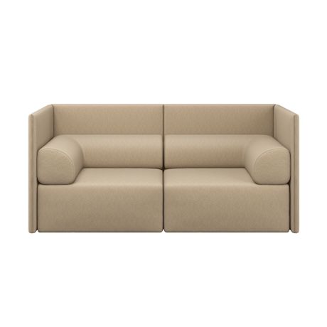 Palo Block 2-seater Sofa Medium Back with Armrests, Beige