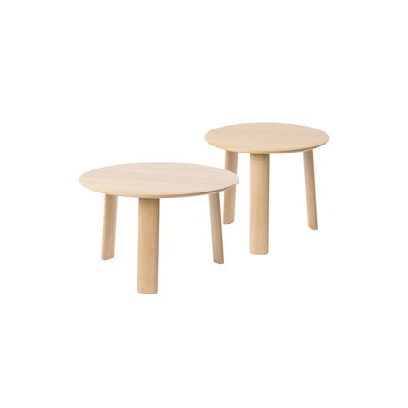 Alle Coffee Coffee Table Small + Medium, Natural Oak