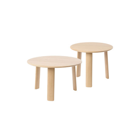 Alle Coffee Coffee Table Small + Medium, Natural Oak