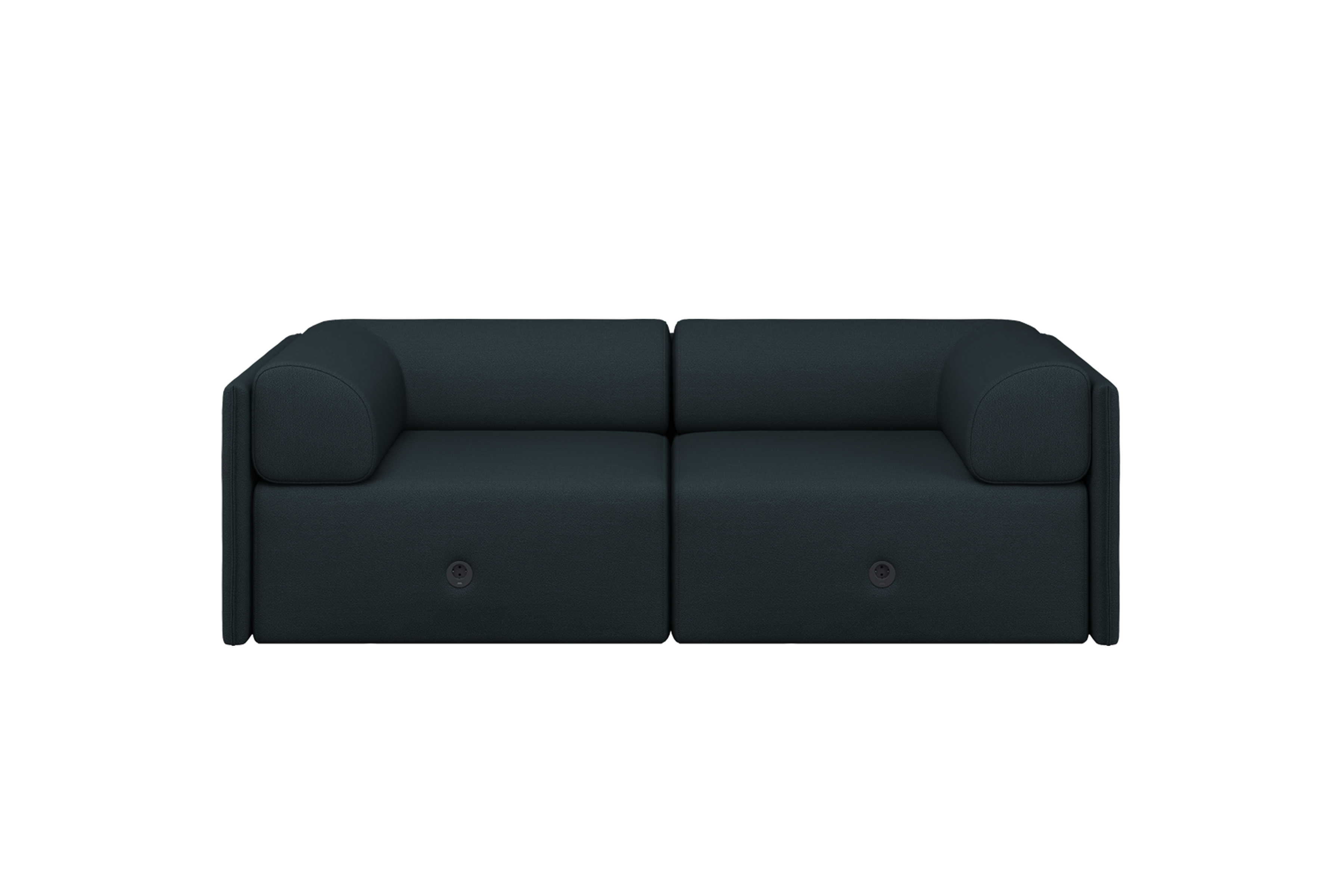 Palo Block 2-seater Sofa Low Back with Armrests, Pine (UK), Art. no. 20744 (image 3)