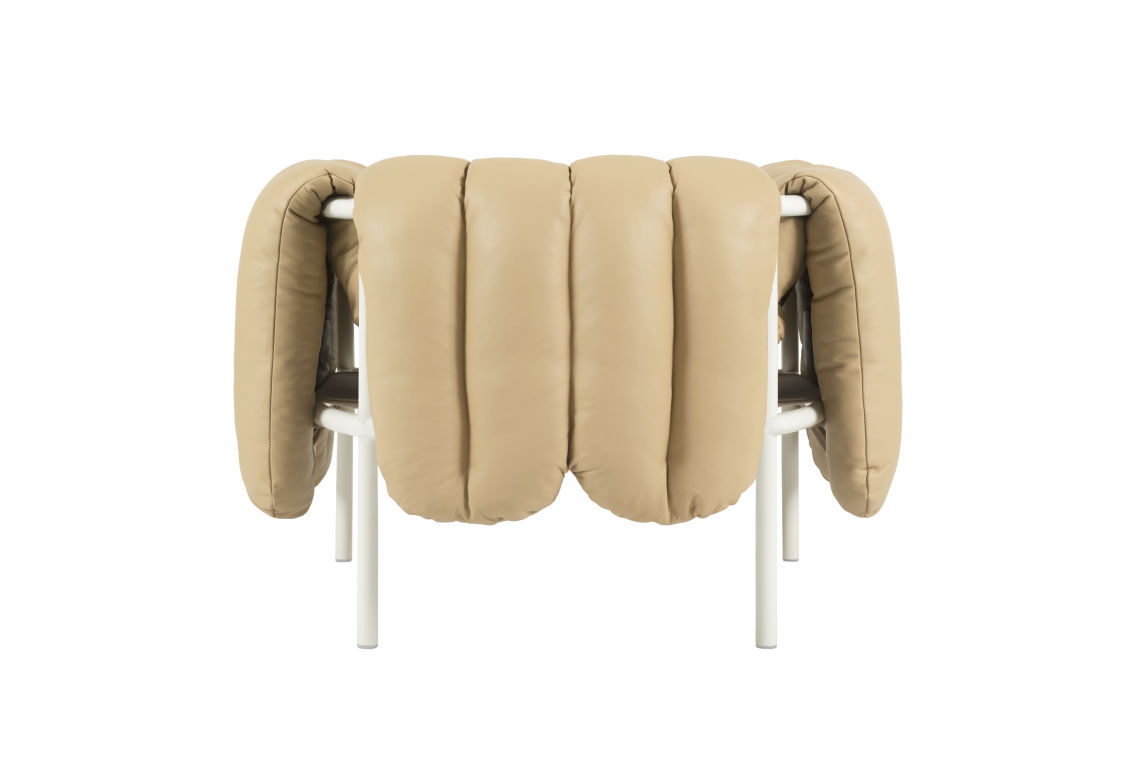 Puffy Lounge Chair, Sand Leather / Cream, Art. no. 20199 (image 4)