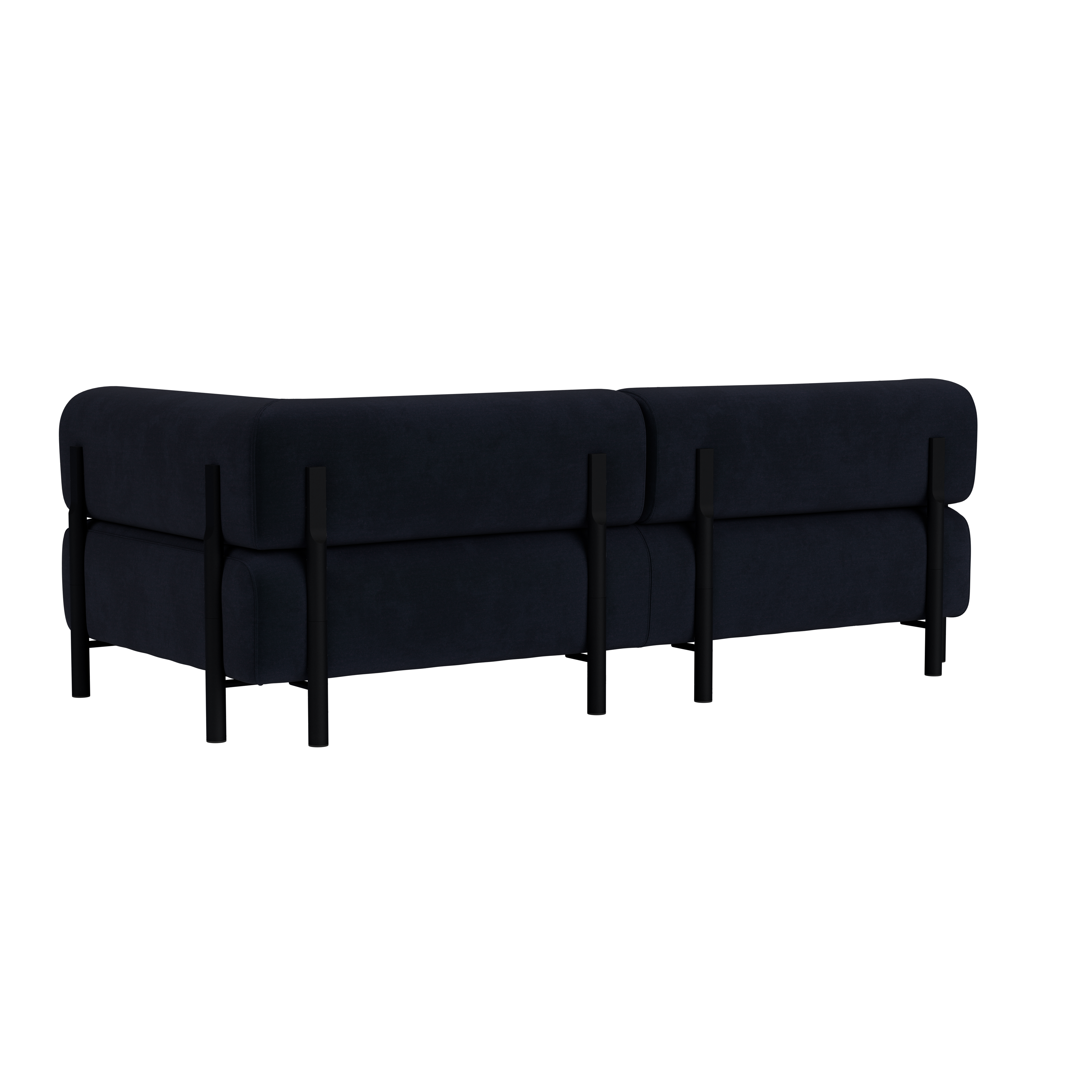 Palo 2-seater Sofa Chaise Right, Velluto Coex VL30/Black, Art. no. 31875 (image 4)