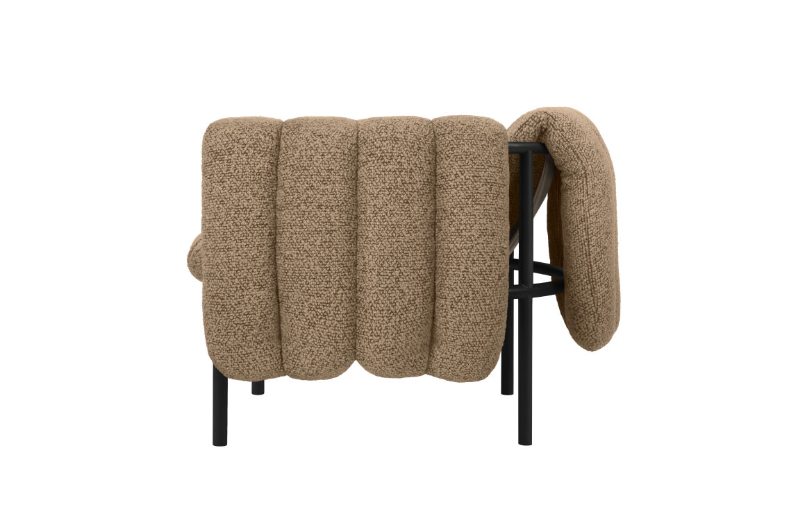 Puffy Lounge Chair, Sawdust / Black Grey, Art. no. 20299 (image 3)