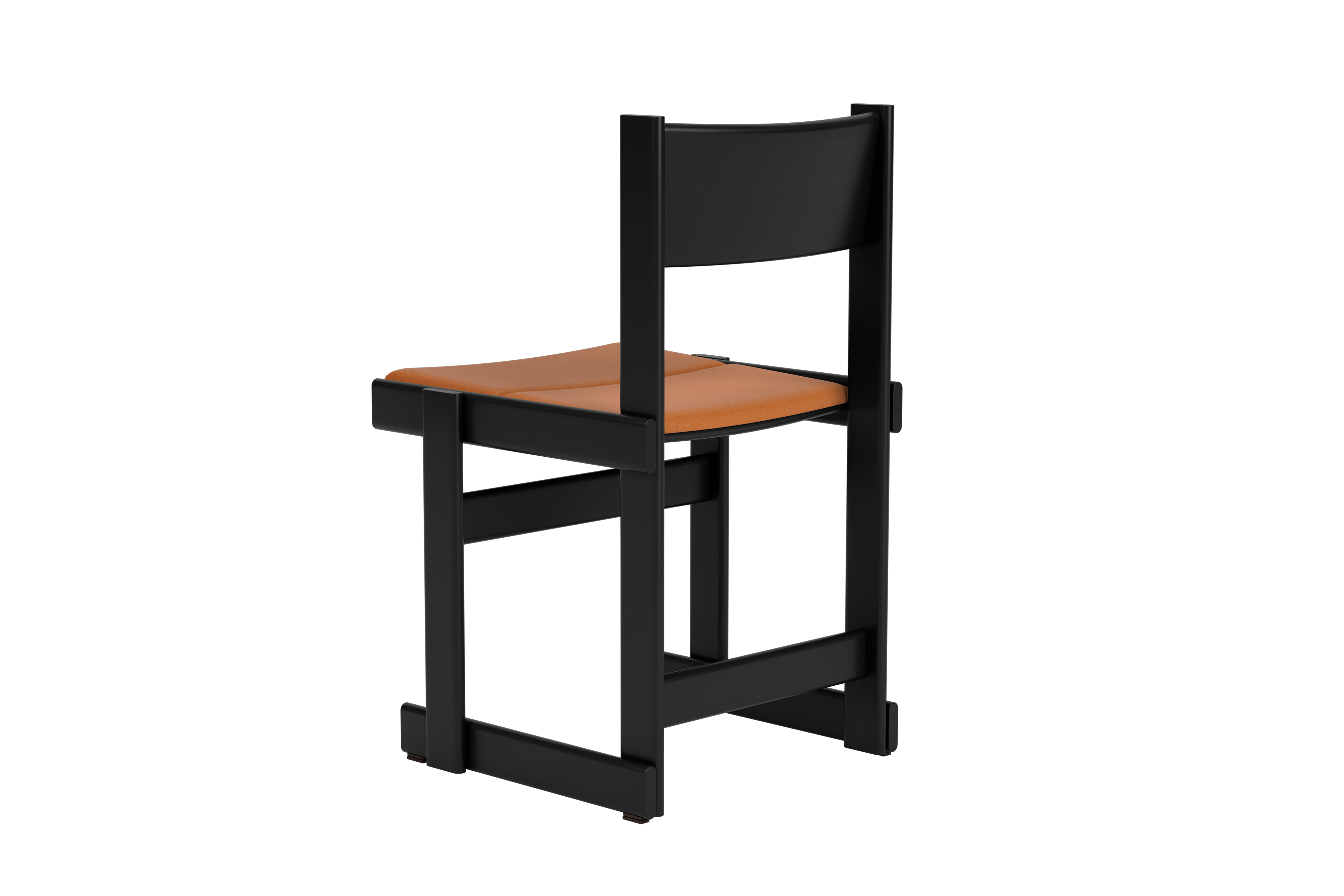 Bullnose Chair, Black / Elmosoft Leather 54035 Seat Pad, Art. no. 31666 (image 4)