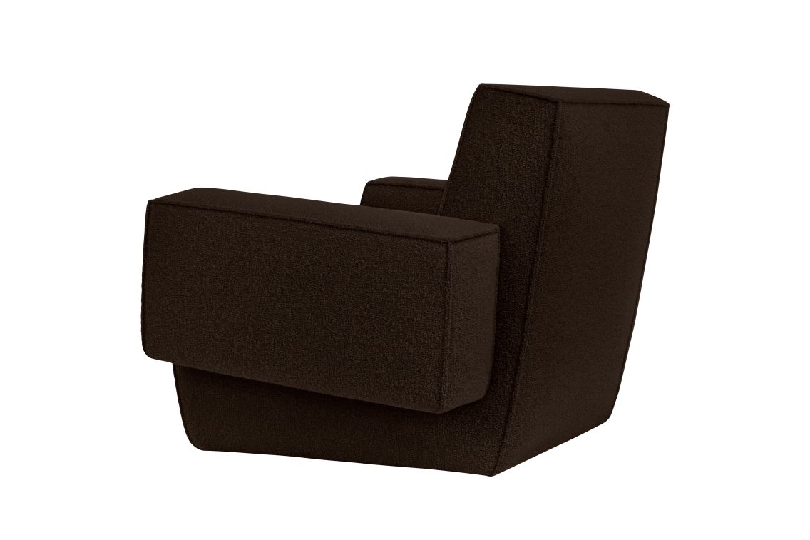 Hunk Lounge Chair With Armrests, Chocolate, Art. no. 30662 (image 4)